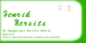 henrik mersits business card
